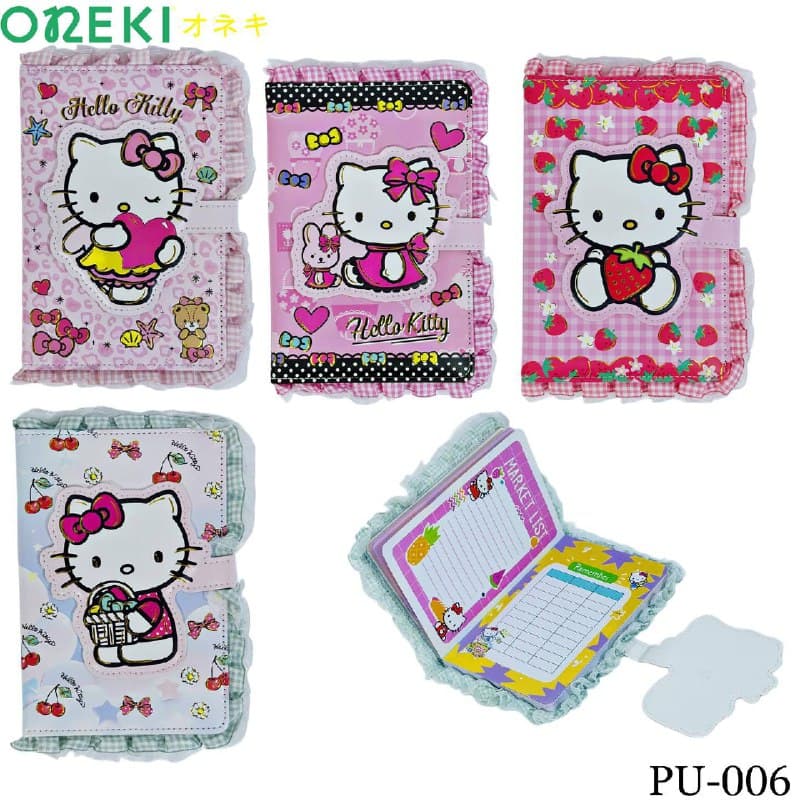 Блокнот анкета HELLO KITTY на магнитной кнопке, PU-006