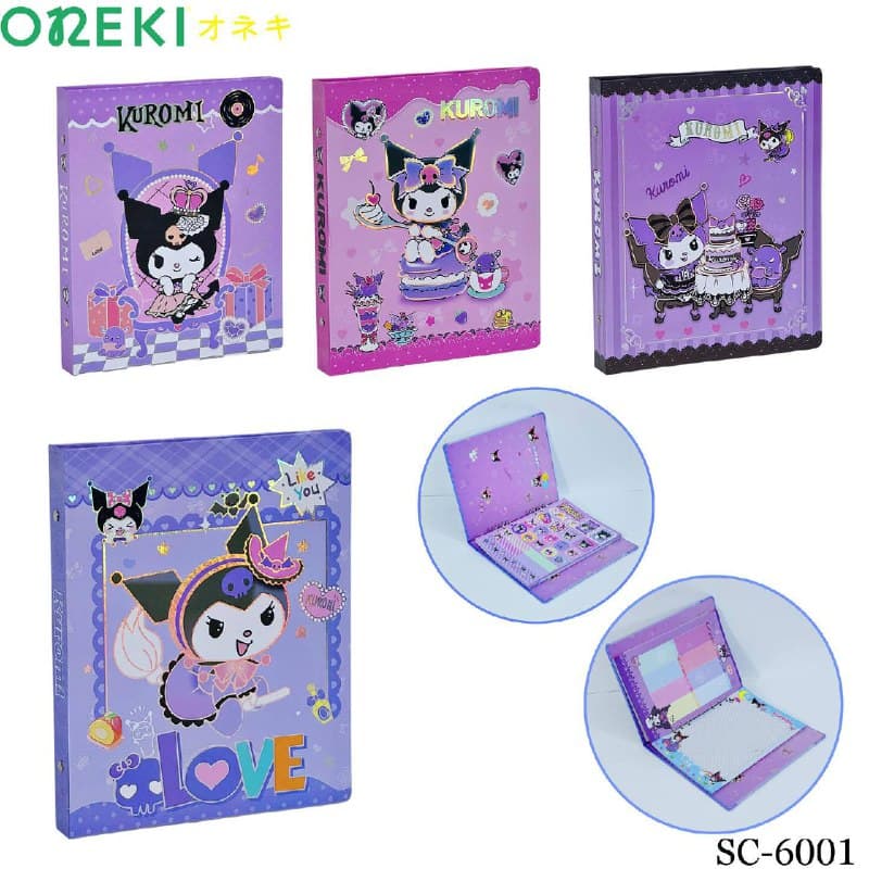 Блокнот анкета с кольцами и наклейками KUROMI, SC-6001