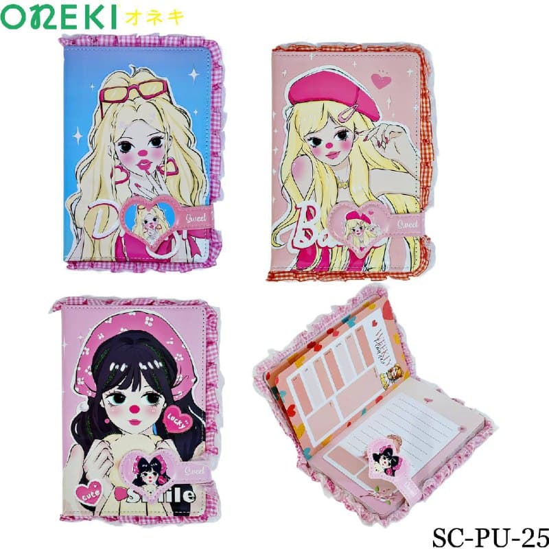 Блокнот анкета Barbie на магнитной кнопке, SC-PU-25