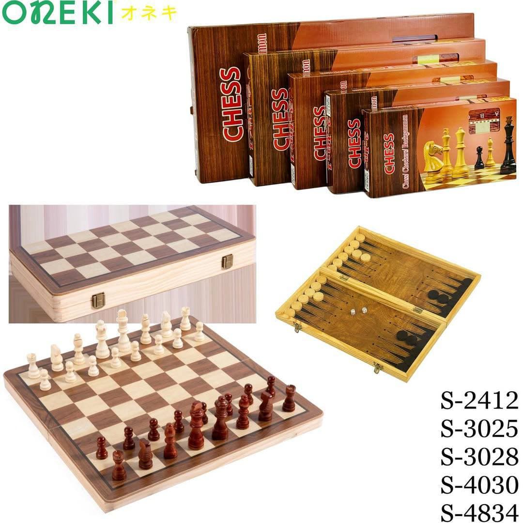 Настольная игра 3 в 1 деревянная S2412