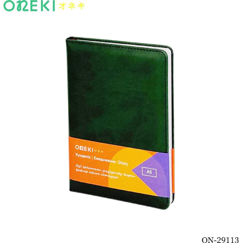 Блокнот в клетку А5, 140 листов, зеленый, ON-29113-GREEN