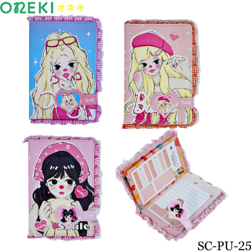 Блокнот анкета Barbie на магнитной кнопке, SC-PU-25