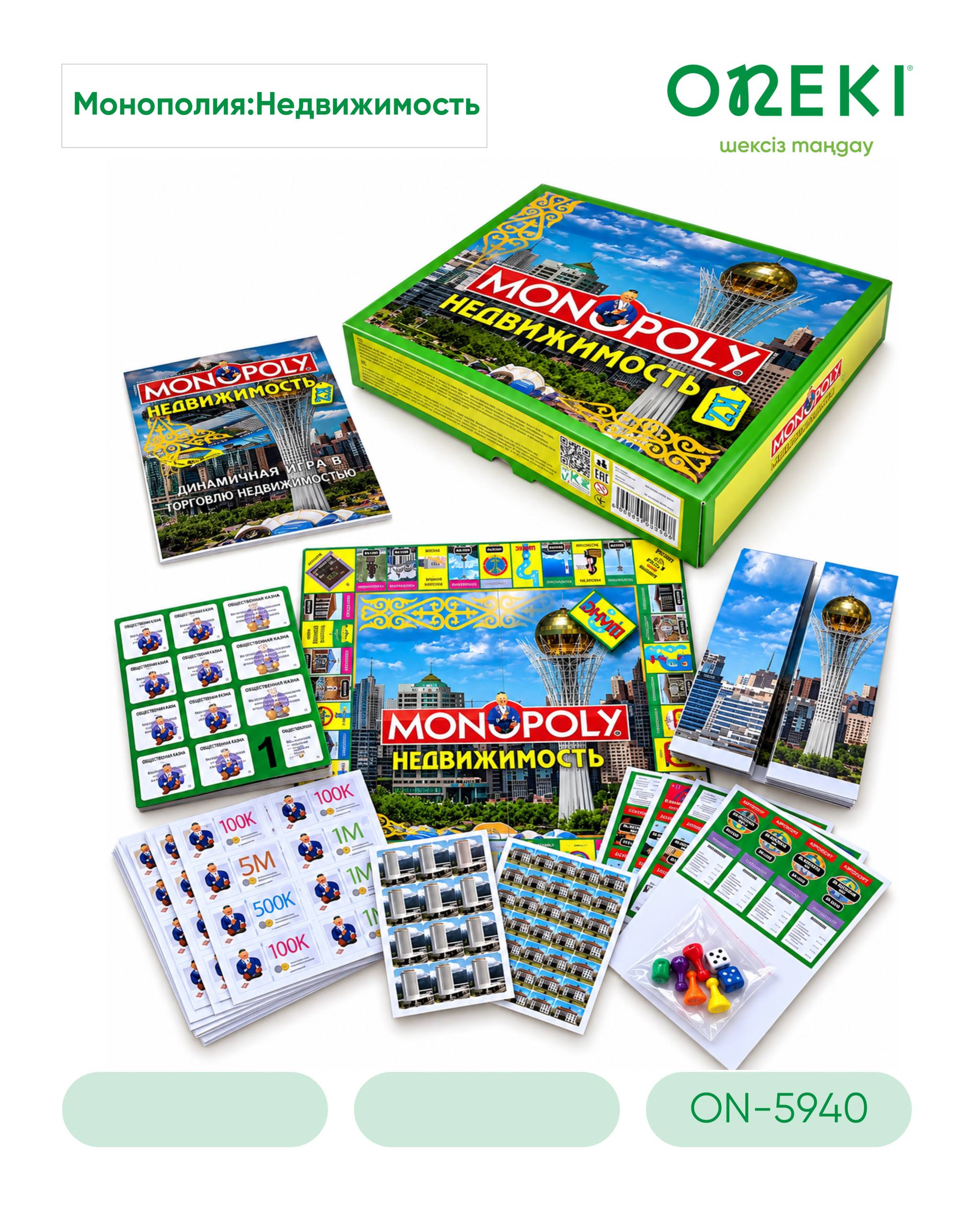 Игра настольный, MONOPOLY НЕДВИЖИМОСТЬ, ON-5940